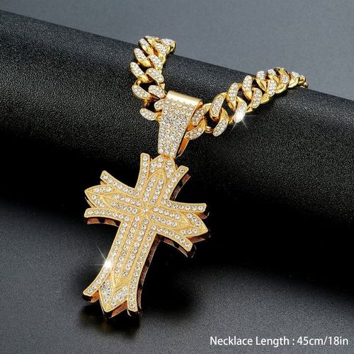 product_image_name-Fashion-2pcs/set Men's Chain & Hip Pop Necklace Pendant Set-1