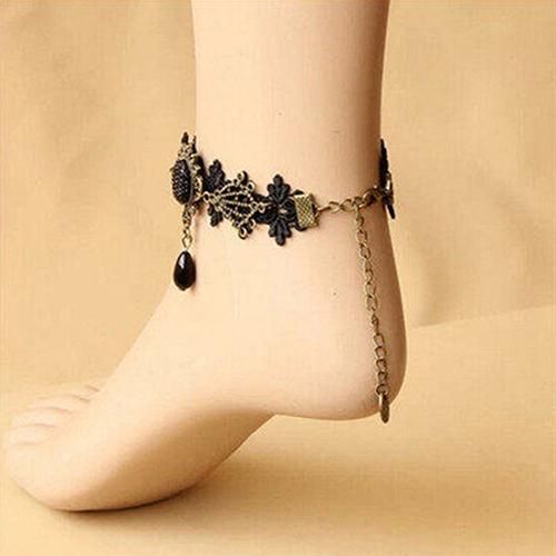 Bride Retro Lace Flower Crochet Anklet Foot Strap Sandal Ankle Bracelet For  Foot | eBay