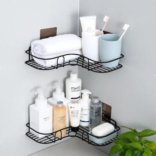 Generic 2 PIECES Corner Storage Basket Wall Bathroom Rack Toilet Rack - image 5
