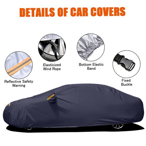 Generic Car Cover Full Sedan Covers With Reflective Strip