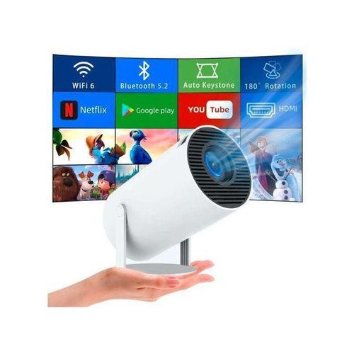 Generic New HY300 Mini Smart Projector Set – Comes with 2 Gaming Controllers, Charging Cable & Remote - image 2