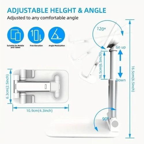 Generic Mobile Phone Holder Stand Tablet Desktop Live Lazy Bracket Support Stand Mount Foldable Hoisting MultiFunction Telescopic Holder - image 4