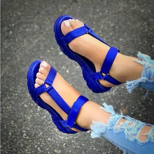 Fashion 2021 Women Sandals Summer Woman Platform Peep Toe Shoes Female  Gladiator Flats Ladies Comfortable Hook Shoes