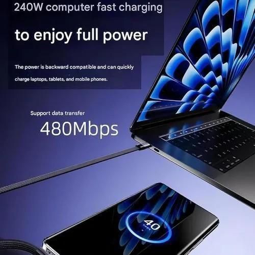 Generic Foldable Stand Data Cable 2-in-1 Charging Cable 240W - image 2