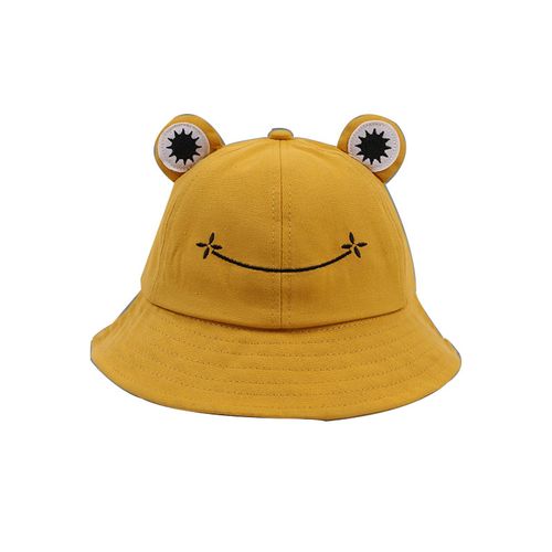 Fashion Parent-Kid Cartoon Bucket Hat Summer Cotton Cute Frog Fishing Cap  Outdoor Hiking Beach Sunscreen Fisherman Hat For Women