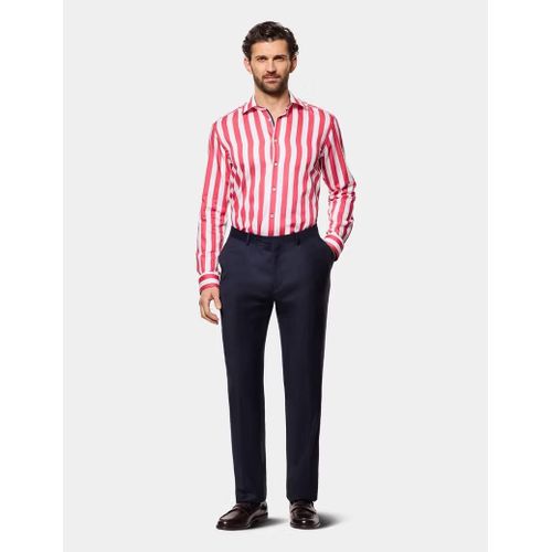 product_image_name-Hawes & Curtis-Slim Fit Red & White Stripe Shirt-2
