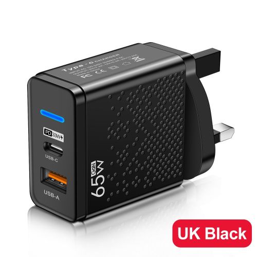 product_image_name-Generic-65W Dual Port Fast Charger Adapter Type-C & USB-2