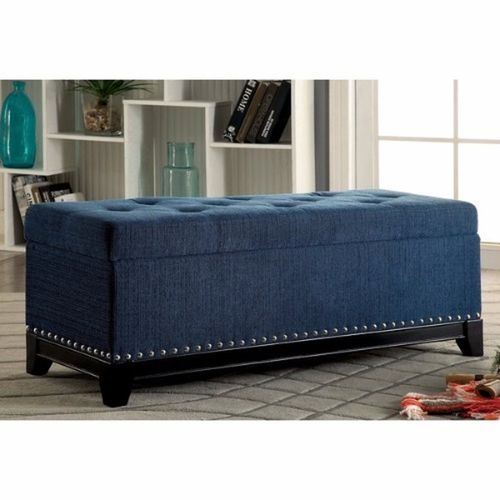 product_image_name-Generic-Handys - Rachelson Romantic Tufted Linen Storage Ottoman - Blue  (Lagos Delivery Only)-1
