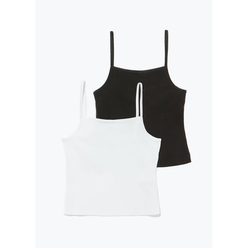 Matalan Girls Crop Camisole Top Underwear - White And Black