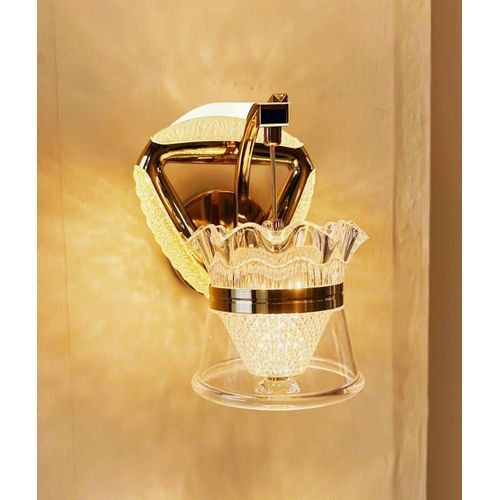 Generic LED unique crystal print wall bracket minimalist lamp/light