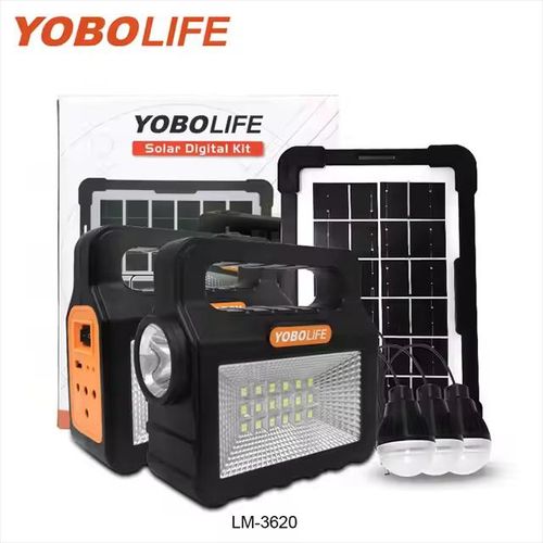 product_image_name-YOBOLIFE- Portable Solar Music Woofer, Solar Kit With 3 Bulbs,Solar Panel(BT,FM,TF & MP3) For Home & Office(NO USB FAN)-1