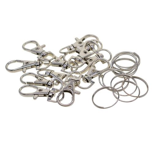 Generic 24pc Swivel Lanyard Snap Hook With Key Rings DIY Bag Key