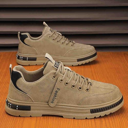 product_image_name-OFFGRID-Men Casual Sneakers Classic Low Top Comfortable Lace Up Shoes (Khaki / Beige / Brown)-2