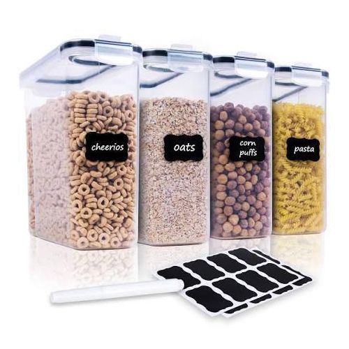 Generic 4 Piece Airtight Food Storage Containers Set with Labels - image 2