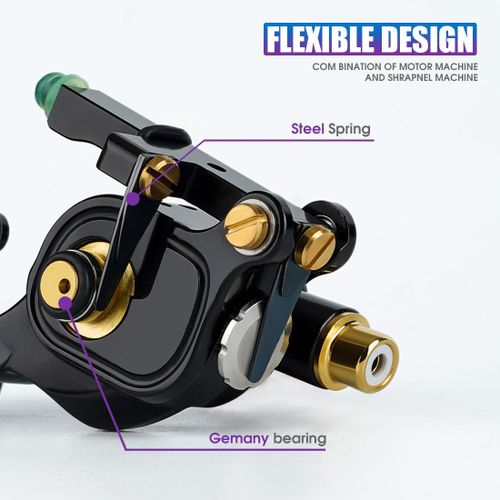 CM Custom handmade direct drive rotary tattoo Machine full brass RCA  connect  CM Custom made tattoo machines  supplies