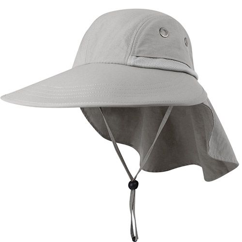 Fashion （light Grey）FURTALK Summer Sun Hat Ponytail Safari Hats