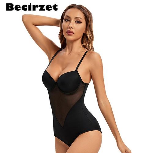 Becirzet Women Chic Shapewear Bodysuit Sexy V-Neck Bodysuits