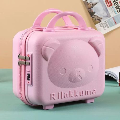 Fashion Rilakkuma Hard Shell Mini Vanity Travel Case /Cosmetics box with lock high configuration