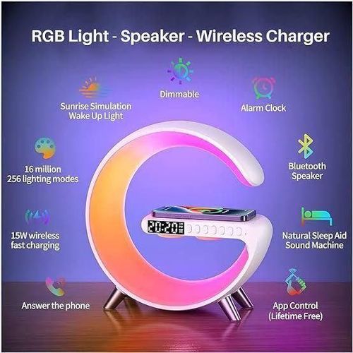 product_image_name-Generic-   Rgb Led Lights Wireless Charger With Bluetooth-1