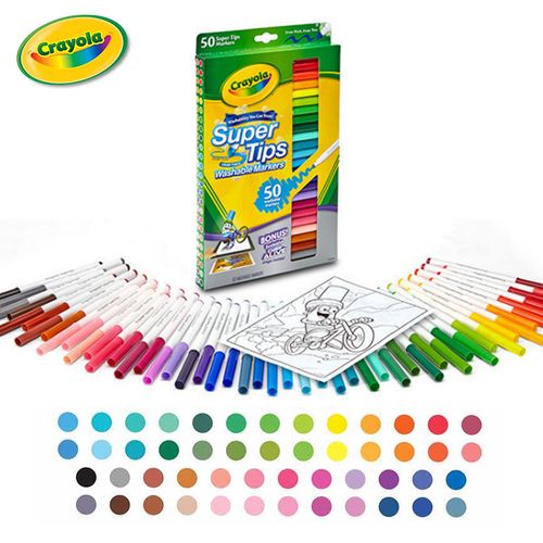 Crayola 100 Ct Supertips/Art with Edge Marker Bundle Nigeria