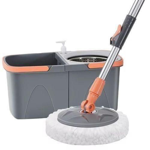 Generic Split Bucket 360 Spin Rotation With Mobbing Stick And Bucket with soap dispenser - image 2