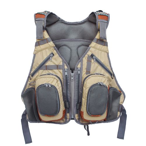 Generic Outdoor Fishing Vest Backpack Multi Pocket Breathable Mesh