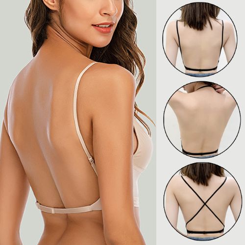 Ultra-Thin Sexy U-Shaped Backless lace Bra, Low Back Longline Bralette  (Beige,S/70ABC) : : Clothing, Shoes & Accessories