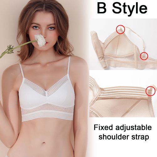 Women's Summer Thin Super Thin Cup Detachable Shoulder Strap Underwear  Smooth and Traceless Bra 36 C, Beige, 32 : : Clothing, Shoes &  Accessories