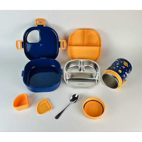Generic Stainless Steel Lunch Box – 3-Compartment - image 2