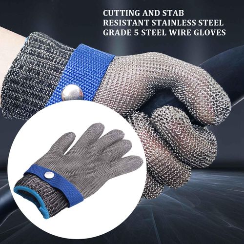 Safety Cut Proof Stab Resistant Glove Stainless Steel Metal Mesh