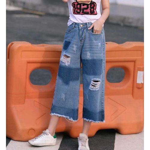 Generic Women's Jeans Blue Capri Pants Korean Reviews Many Clothes