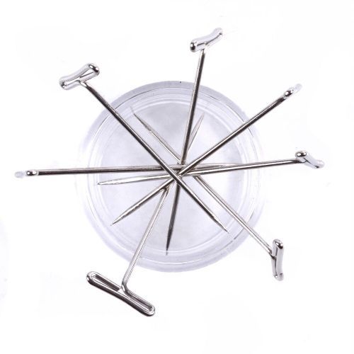  ULTECHNOVO 100pcs Wig T-pin Pin for Sewing Wig Straight Pin  Sewing t Pin Wig Making Black People Wig Essentials Knitting Kits Wig Pins  for Mannequin Head T Pins Metal Office Stainless