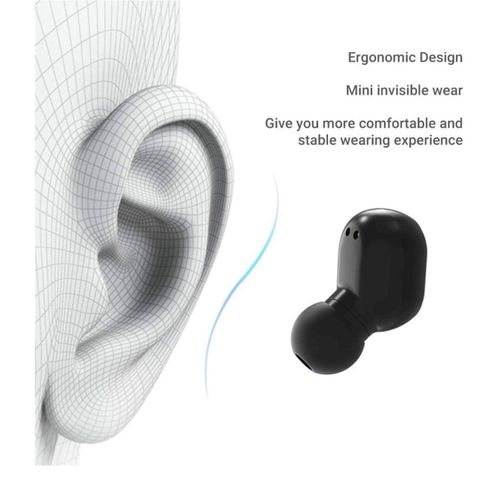 product_image_name-Generic-One Ear Wireless Earbuds, Compact Size, Single-Ear Hanging Design,Suitable for Sports, Office and Business Use, Compatible with Mobile Phones - Original) BLACK-5