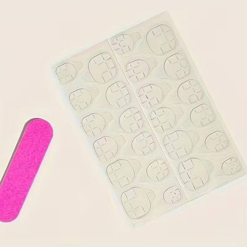 product_image_name-Generic-24Pcs Rainbow Heart Press-On Nails Set + FREE Perfume Oil-5