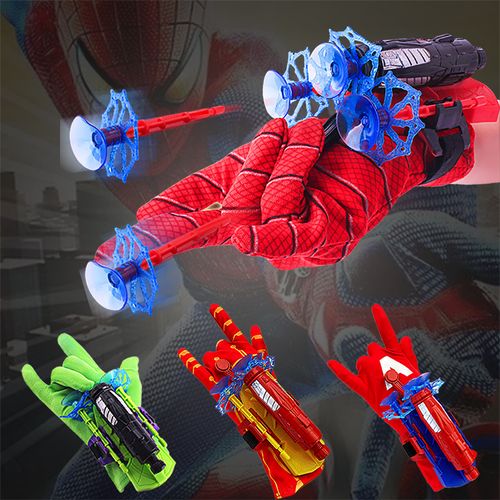 Excefore Launcher Gloves for Spiderman, Super Hero Web Shooter for Kids,  Spider-Man Dual Launcher Gloves Educational Toys, Spider Launcher Wrist  Toys Launcher Wrist Toy Costume Cosplay Hero Props Gift: Buy Online at