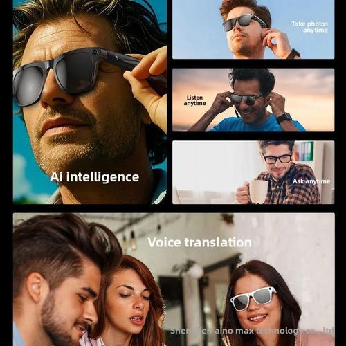 Generic Ai Smart Glasses With WiFi Camera 100MP Object Recognition Voice Command Shoot Video On The Go - image 2