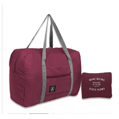 product_image_name-Fashion-Foldable Travelling Bags Unisex WaterProof Travel Bag Winered-3