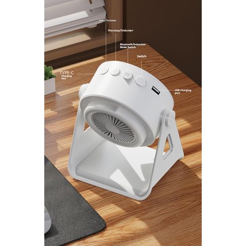product_image_name-Generic-Wireless Bluetooth Speaker  Wireless Charging and Phone Holder 3 in 1 with Backlight White-4