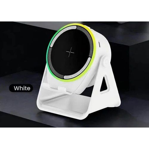 product_image_name-Generic-Wireless Bluetooth Speaker  Wireless Charging and Phone Holder 3 in 1 with Backlight White-5
