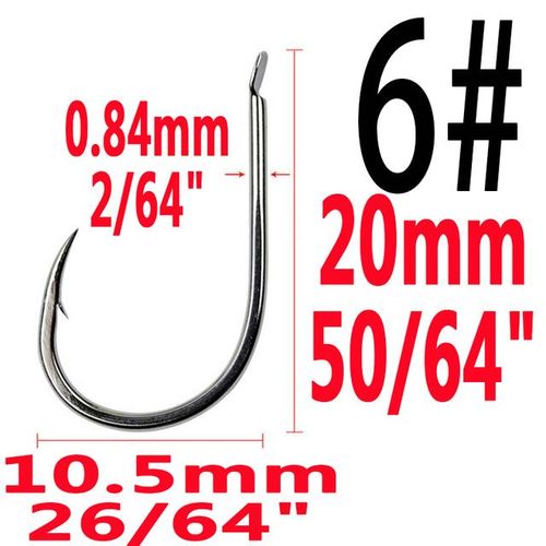 Generic 100pcs/lot 7 Size Barbed Fishing Hooks Black Circle High Carbon  Steel Sharpened Bait Tackle Strong Thick Thin Fishhook Lure Tool