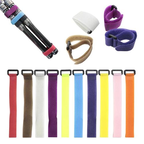 Cheap 10Pcs Reusable Fishing Rod Tie Holder Strap Suspenders