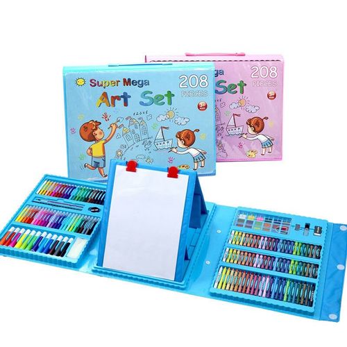 208 Pcs Kid Draw Set Colored Pencil Crayon