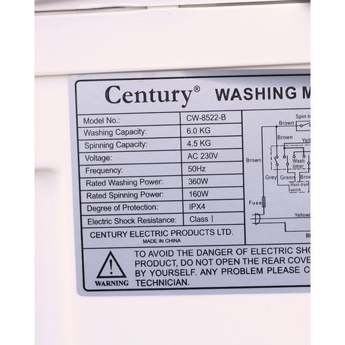 Century 6kg Twin Tub Washing Machine - CW8522-B