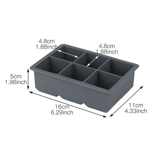 6 Slot Big Block Ice Cube Tray