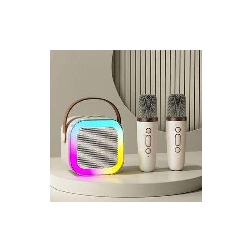 Generic STY Children's Portable Bluetooth Speaker Mini Wireless Microphone Colorful Light Karaoke Sound System Karaoke Machines