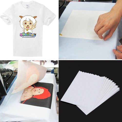 Generic 10Pcs A4 Iron On Inkjet Print Heat Press Transfer Paper