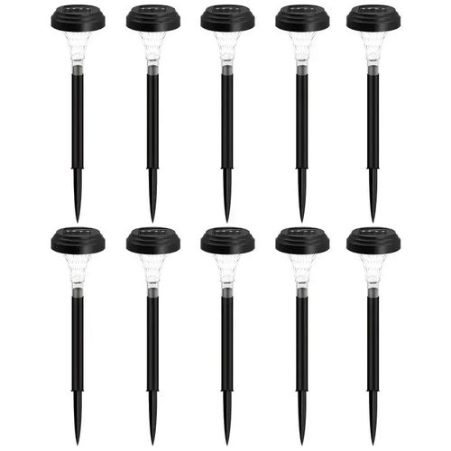 Generic 10 Pcs Multicolor Solar Pathway Lights, Color Changing, IP67 Waterproof, Auto Work, Sunflower Pattern,
