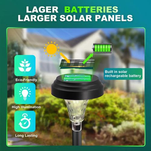 Generic 10 Pcs Multicolor Solar Pathway Lights, Color Changing, IP67 Waterproof, Auto Work, Sunflower Pattern, - image 4