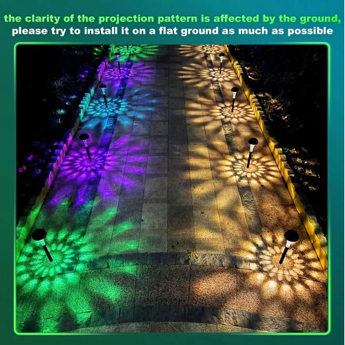 Generic 10 Pcs Multicolor Solar Pathway Lights, Color Changing, IP67 Waterproof, Auto Work, Sunflower Pattern, - image 6
