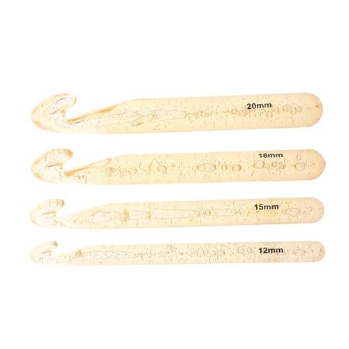 Generic Large Crochet Hook Set, 4 Pieces, 12 20 Mm, Handmade For